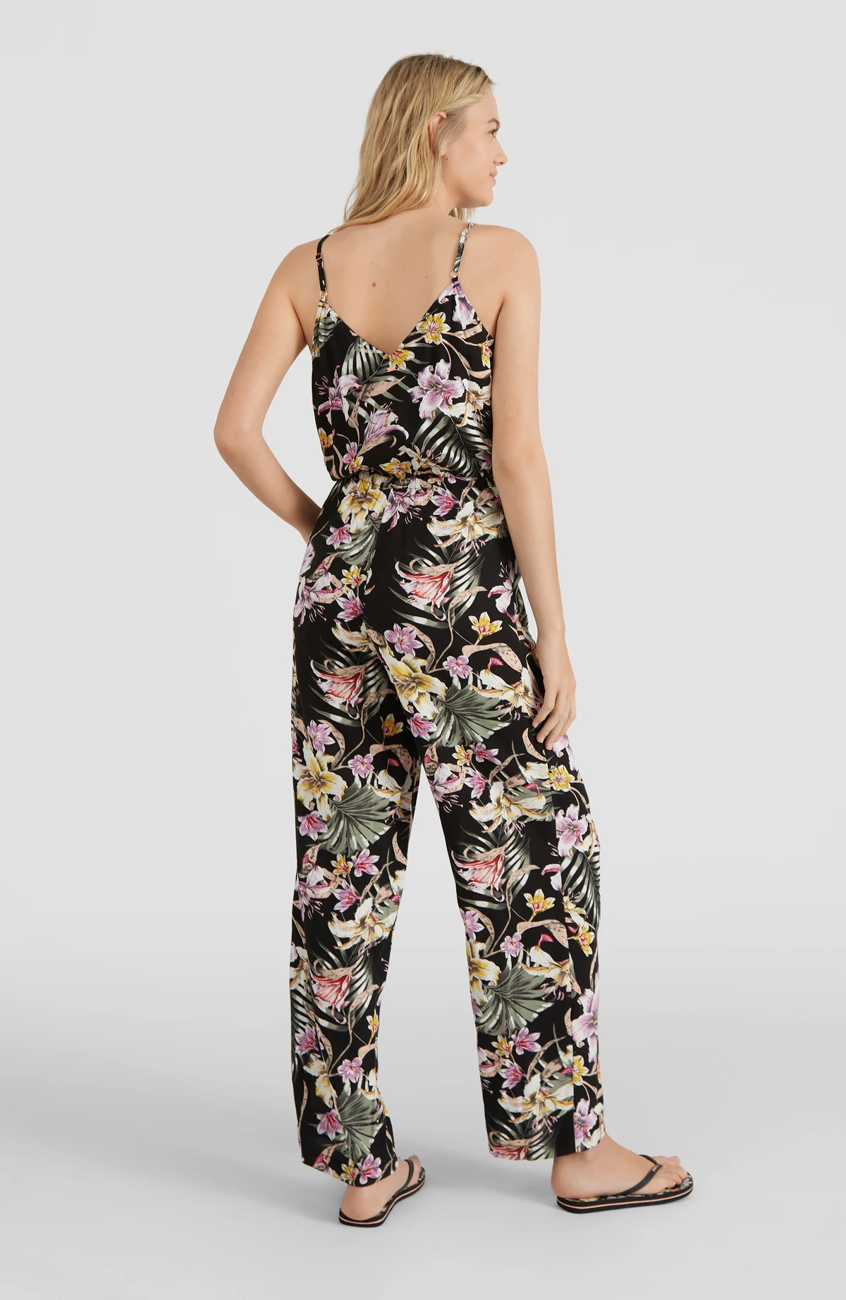 Mono fluido O’NEILL práctico y cómodo para Mujer BEACH JUMPSUIT Black Ref. 1300020 negro estampado