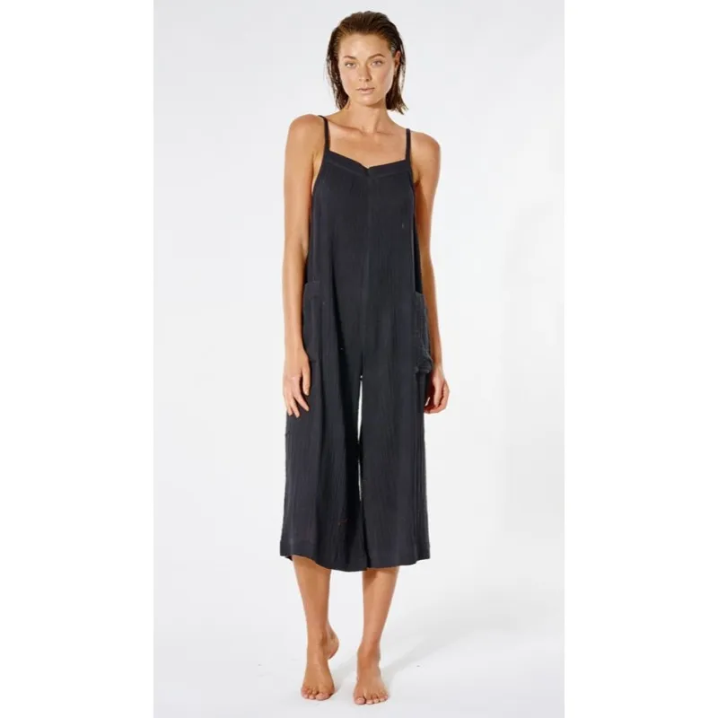 Mono largo RIP CURL con tirantes para mujer PREMIUM SURF JUMPSUIT ref-GDRMZ9 BLACK-Negro