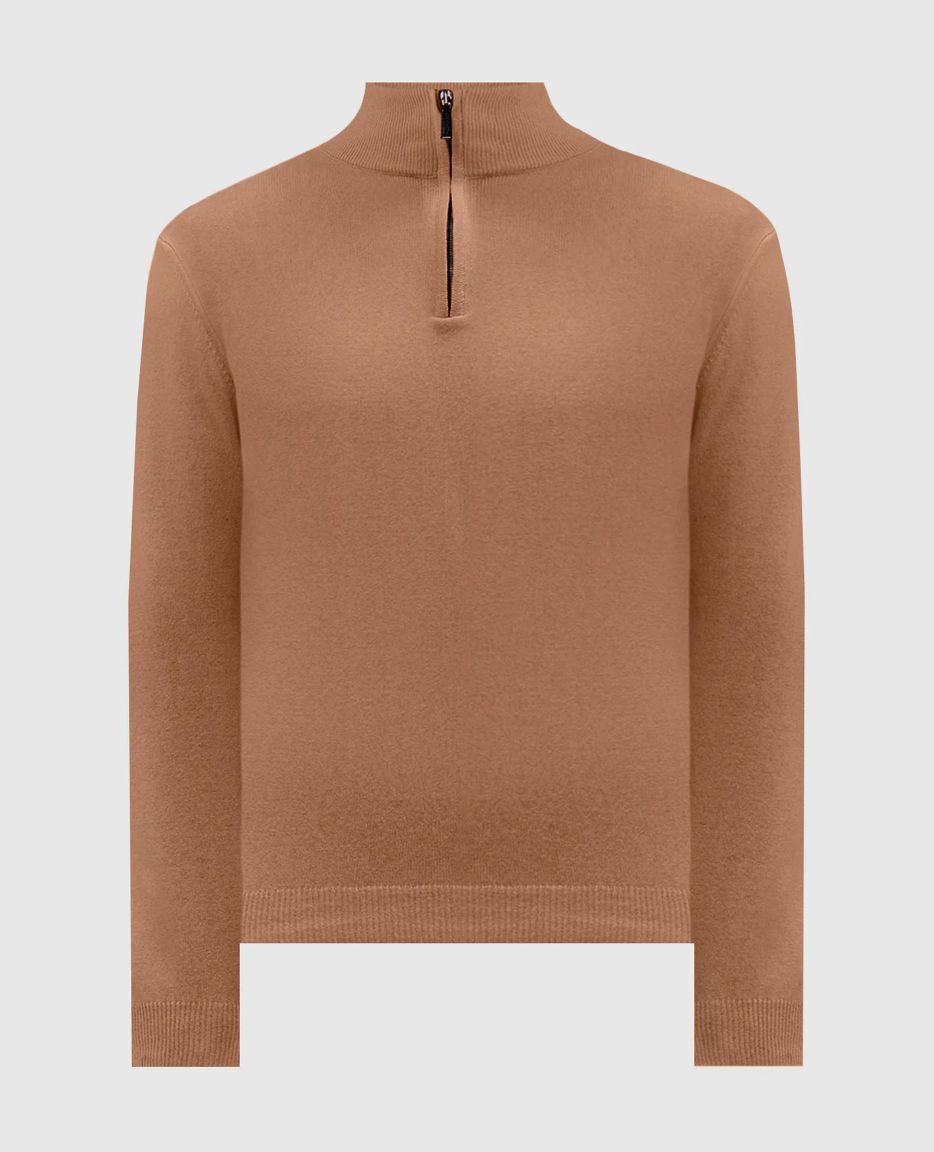 MooRER Brown jumper TERNI made of cashmere and silk