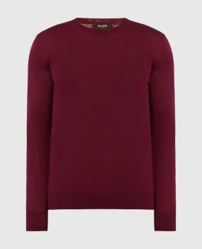 MooRER Burgundy wool jumper Cornelius-mll