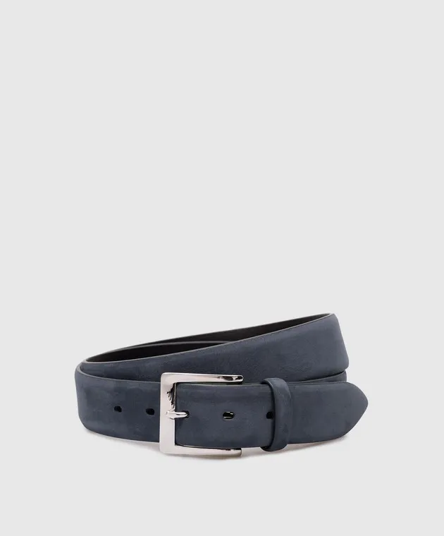 MooRER GAREY blue nubuck belt