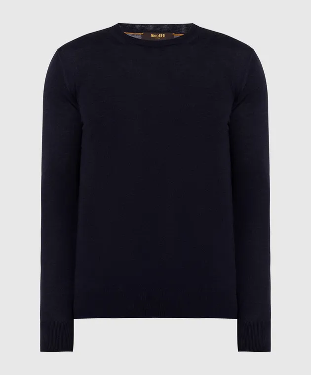 MooRER Navy blue Cornelius-mll wool jumper