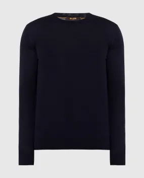 MooRER Navy blue Cornelius-mll wool jumper