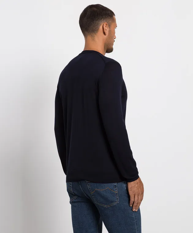 MooRER Navy blue Cornelius-mll wool jumper