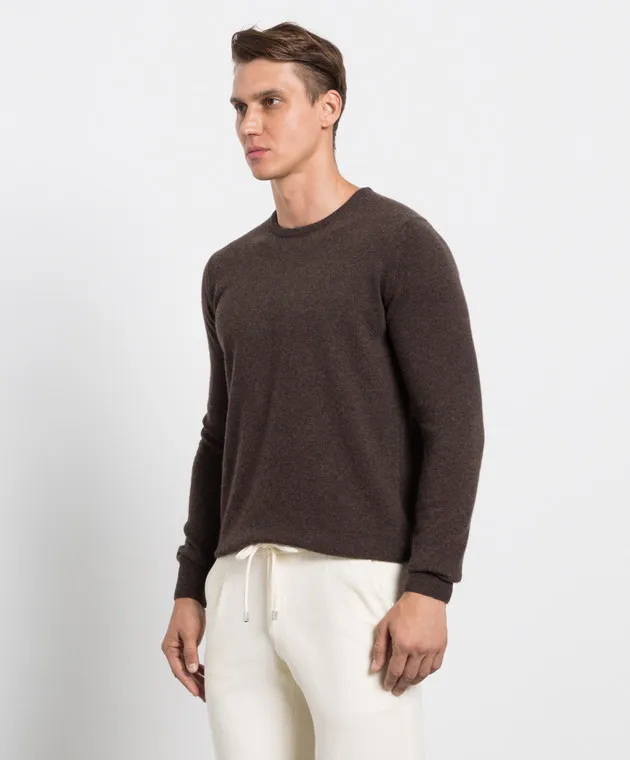 MooRER Orvieto brown cashmere jumper