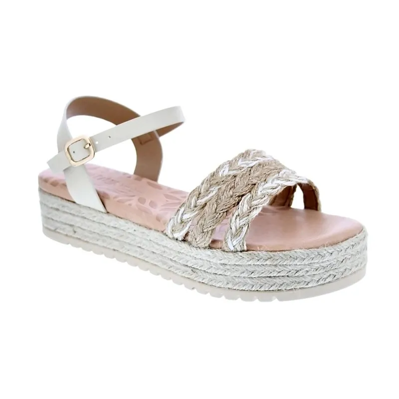 Mtng Sandalias Mujer Trenza Jute Beige