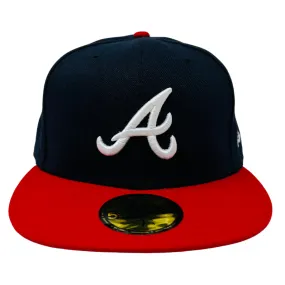 N373O Gorra SnapBack New Era Atlanta Braves Black On White 59FIFTY