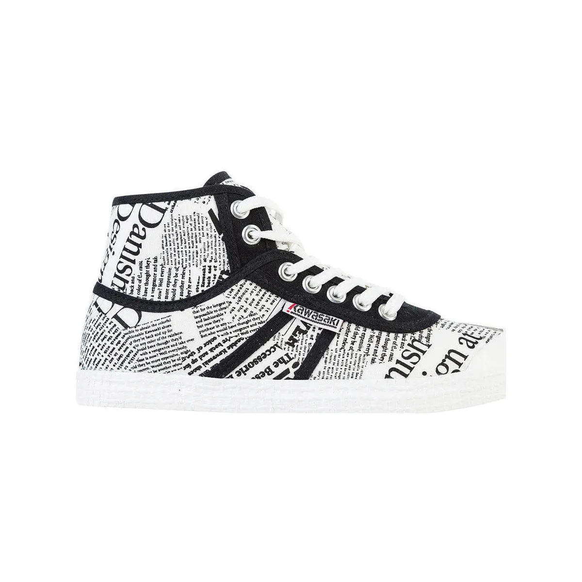 News Paper Canvas Boot K202413 1002 White