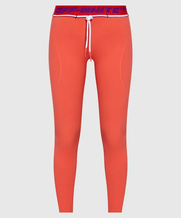 Off-White Leggings with belt and logo pattern