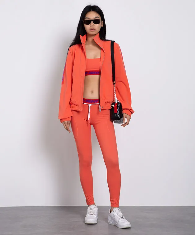 Off-White Leggings with belt and logo pattern