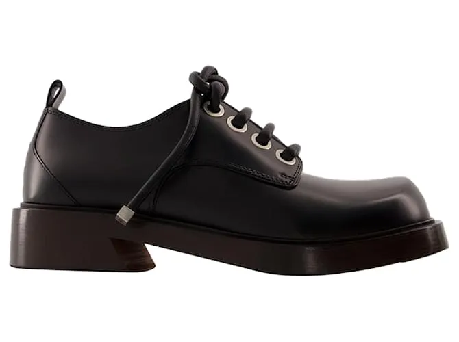 Old Calf Derbies - Alexander McQueen - Cuero - Negro 