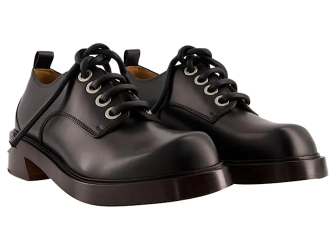 Old Calf Derbies - Alexander McQueen - Cuero - Negro 