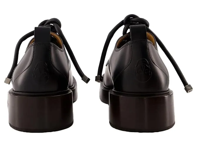 Old Calf Derbies - Alexander McQueen - Cuero - Negro 