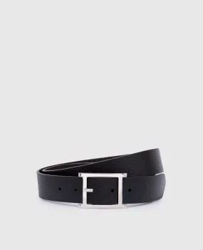 Orciani Double-sided leather belt with embossed grain