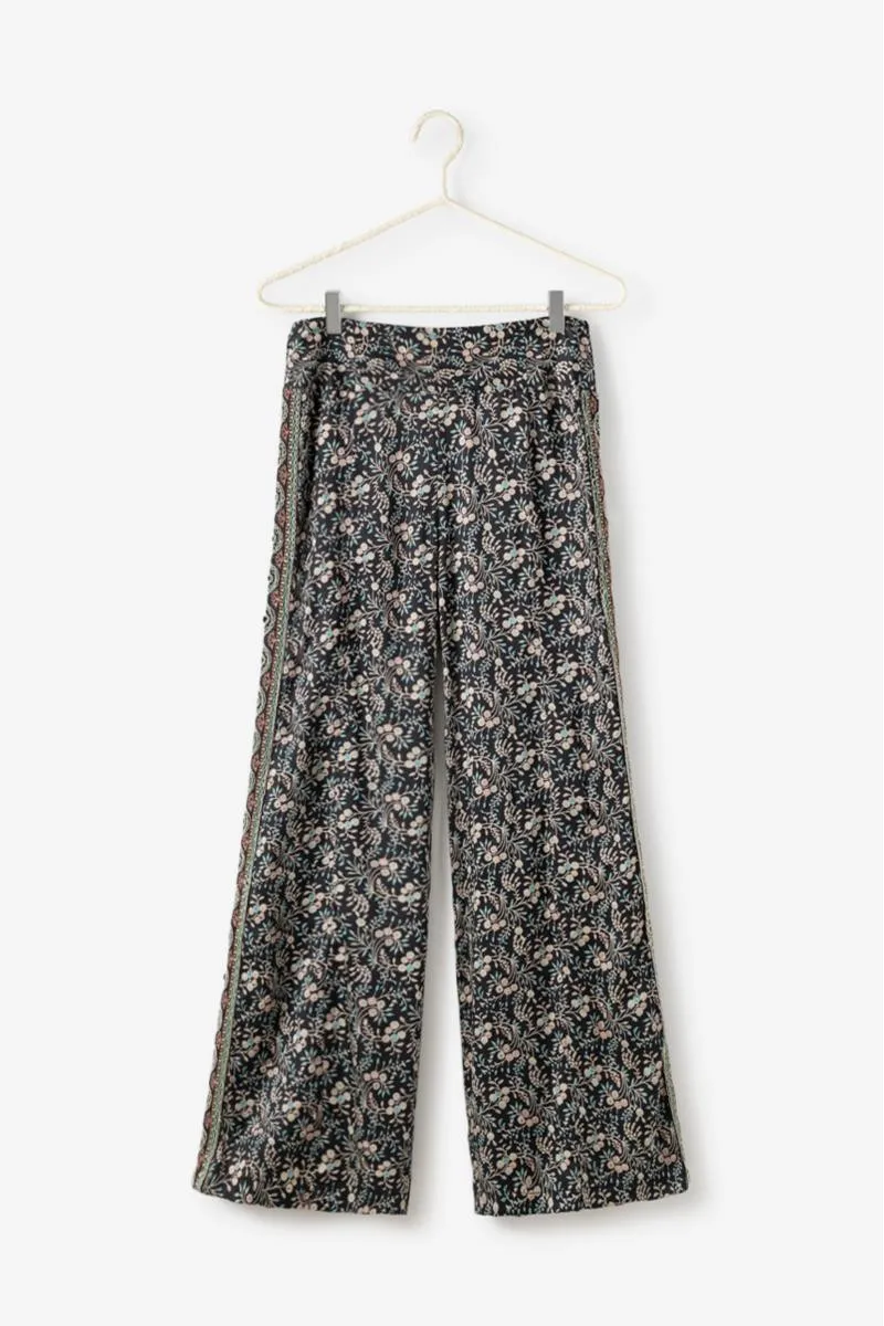 Pantalon fluido estampado floral