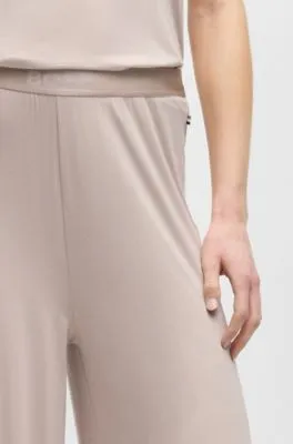 Pantalones de pijama de pernera ancha en punto de modal elástico