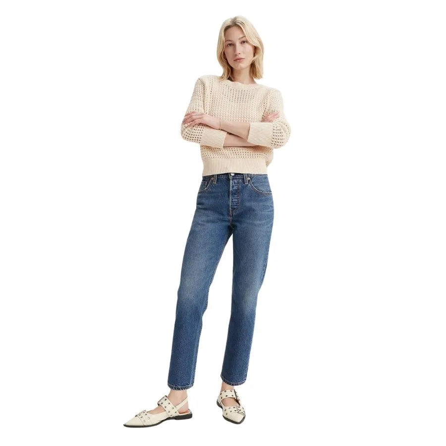  Pantalones tejanos Levis 501® Crop Lightweight Med Indigo - Worn In