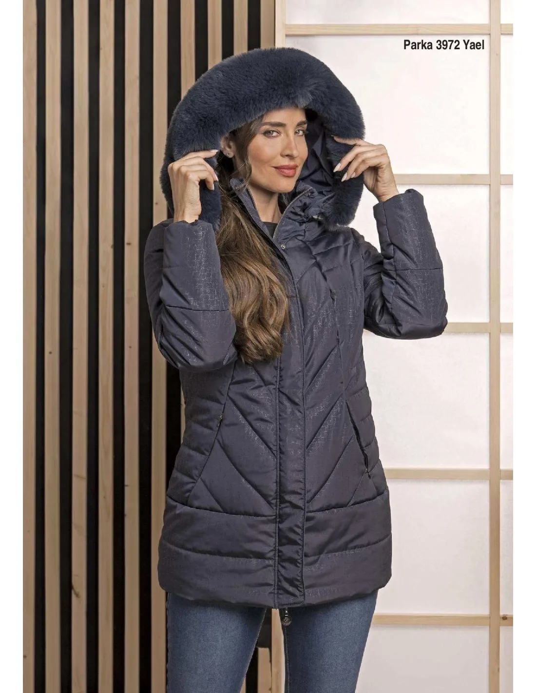 PARKA 3/4 ROBERTO BASIC YAEL CON PELO