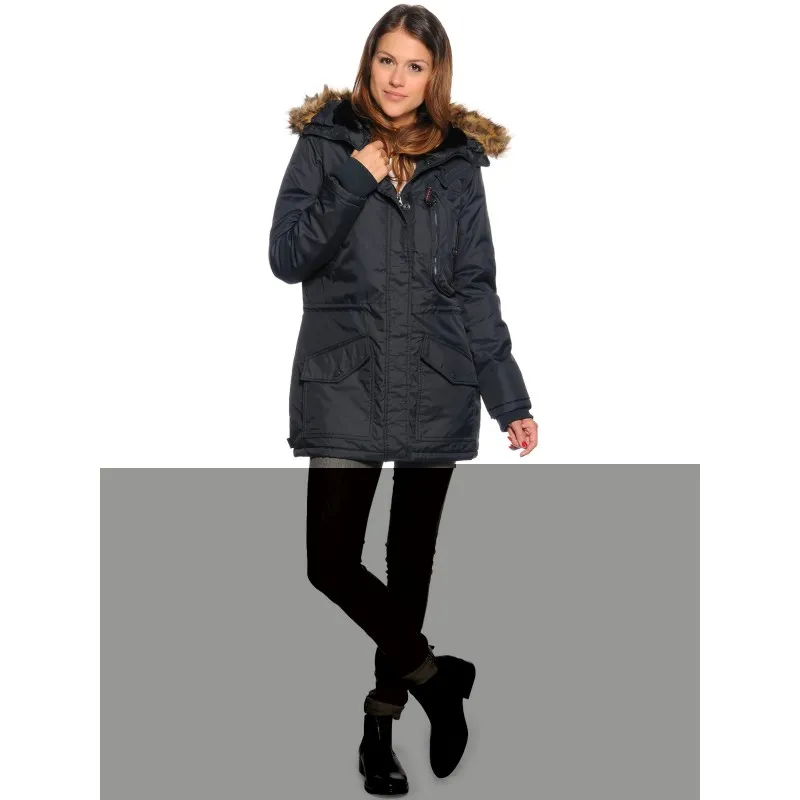 Parka Schott mujer JKTKAYA3 negra