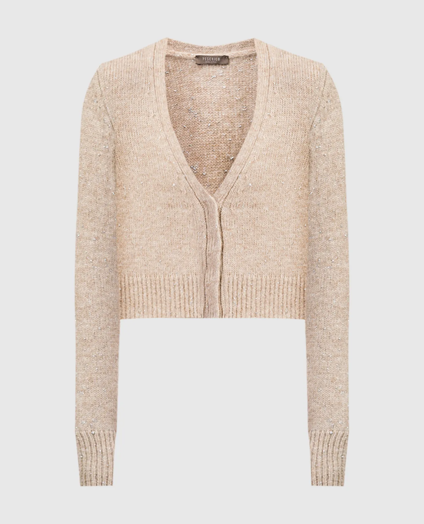 Peserico Beige cardigan with lurex