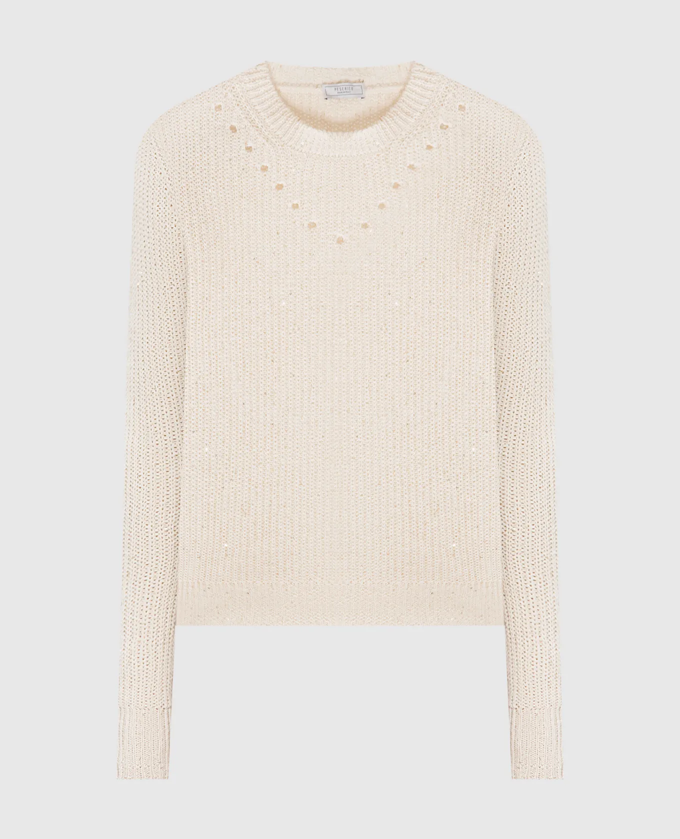 Peserico Beige jumper with sequins