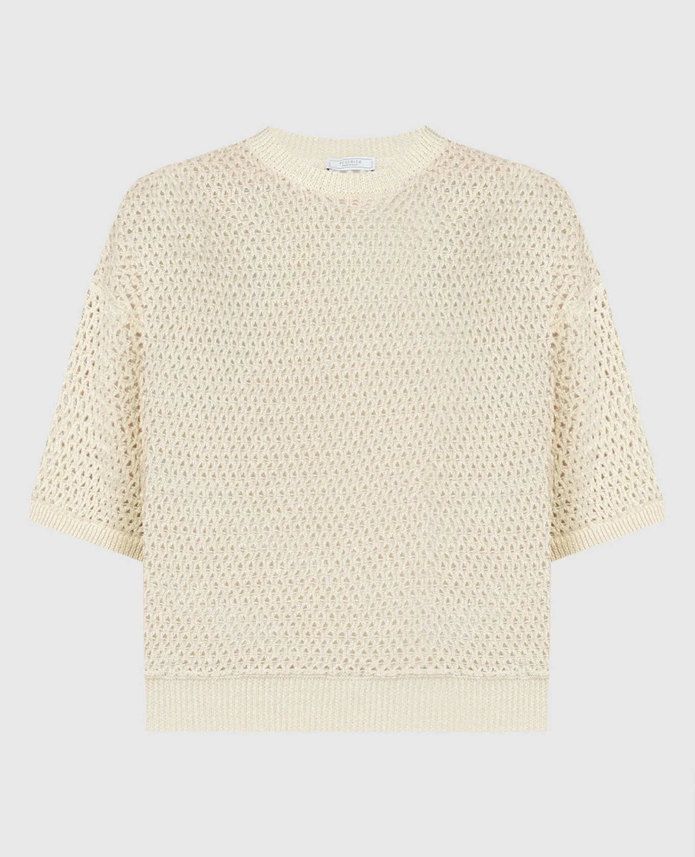 Peserico Beige openwork jumper