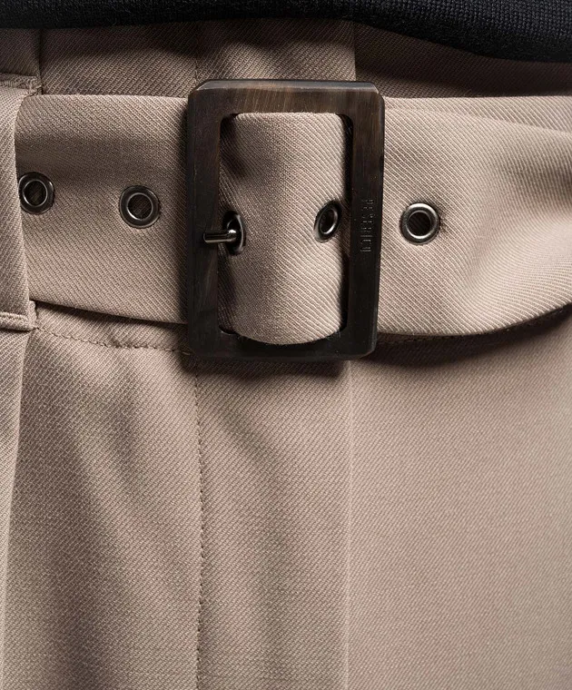 Peserico Beige pants with a belt