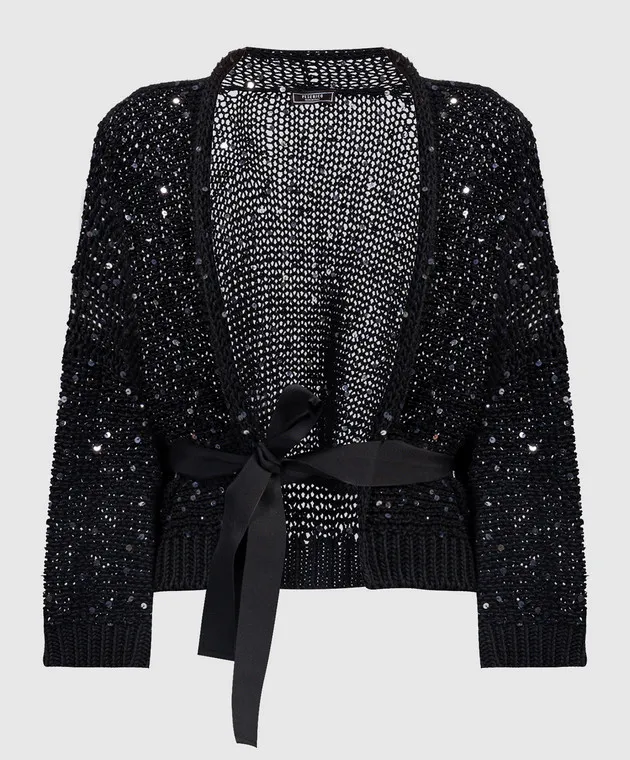 Peserico Black cardigan with sequins