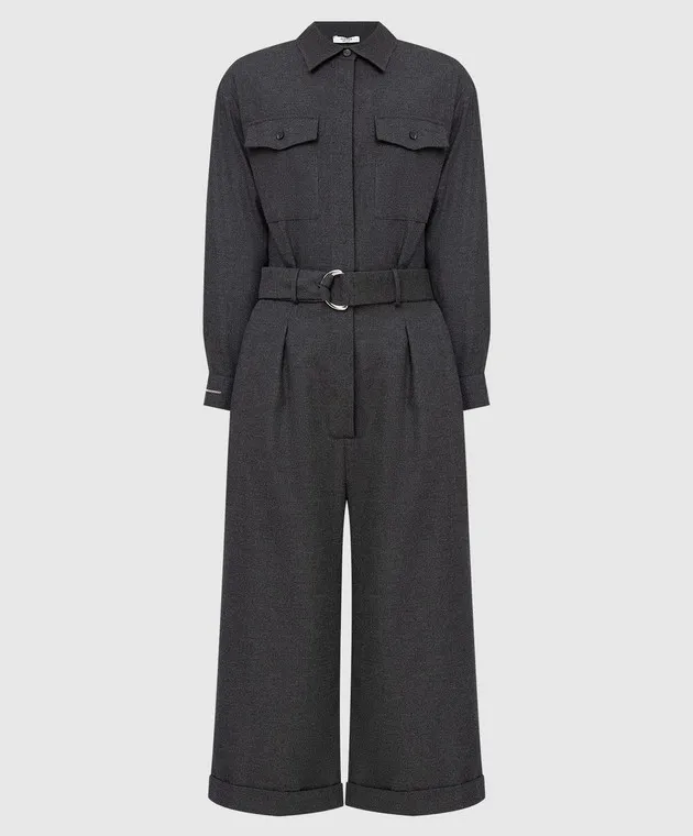 Peserico Charcoal tucked jumpsuit