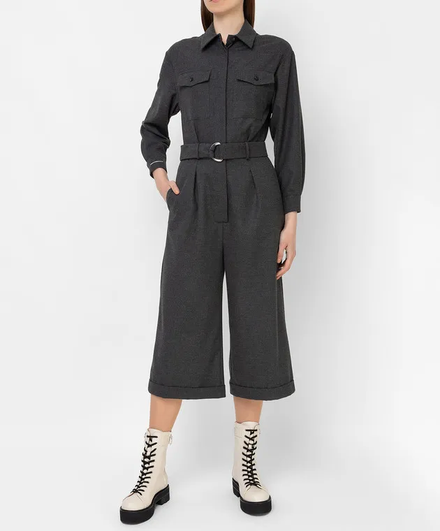 Peserico Charcoal tucked jumpsuit