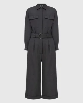 Peserico Charcoal tucked jumpsuit