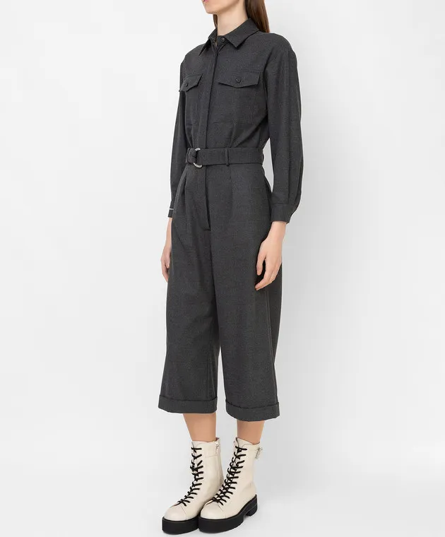 Peserico Charcoal tucked jumpsuit