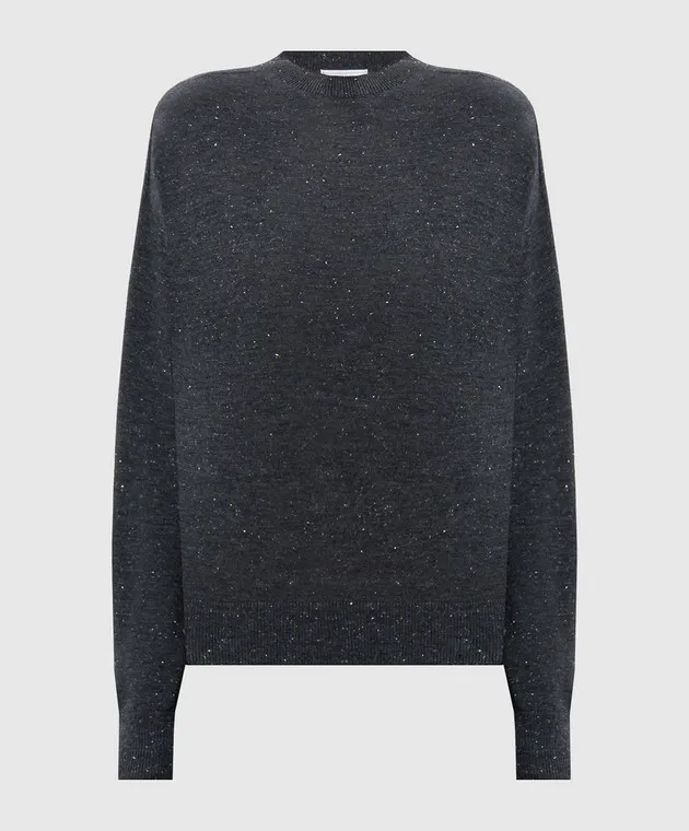 Peserico Gray jumper with wool and lurex