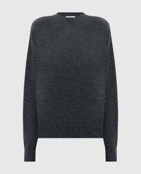 Peserico Gray jumper with wool and lurex