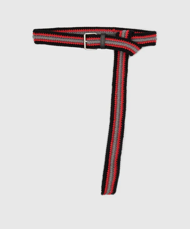 Philosophy di Lorenzo Serafini Red knitted belt