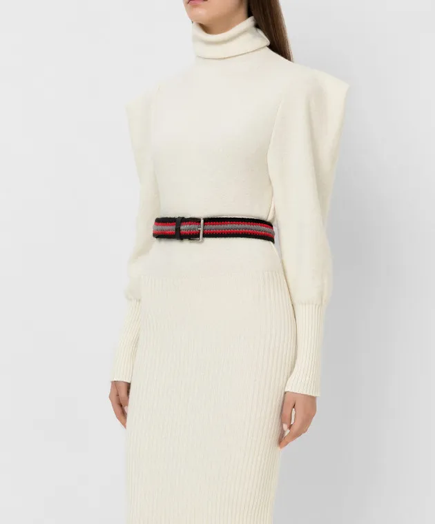 Philosophy di Lorenzo Serafini Red knitted belt