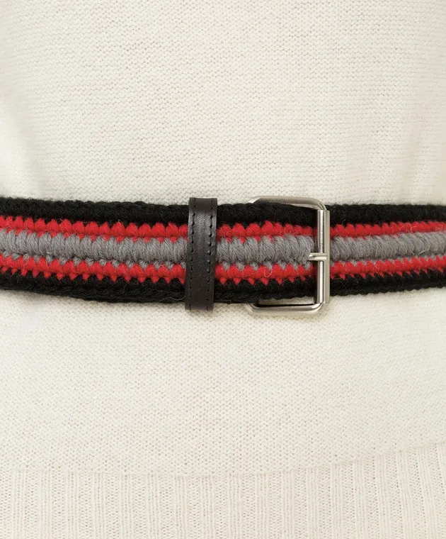 Philosophy di Lorenzo Serafini Red knitted belt