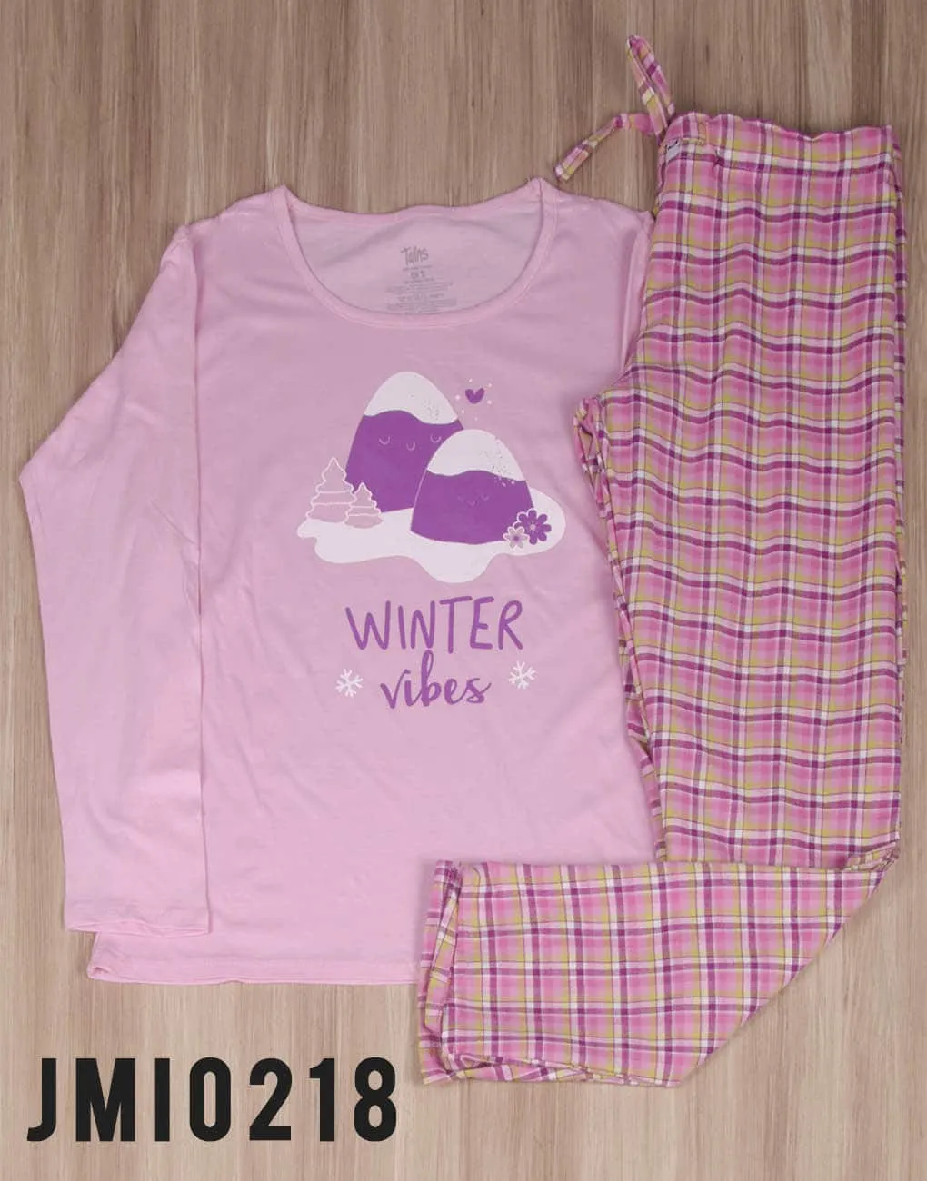 Pijama para dama manga larga “WINTER vibes” TWINS