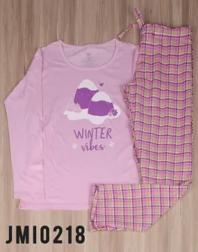 Pijama para dama manga larga “WINTER vibes” TWINS