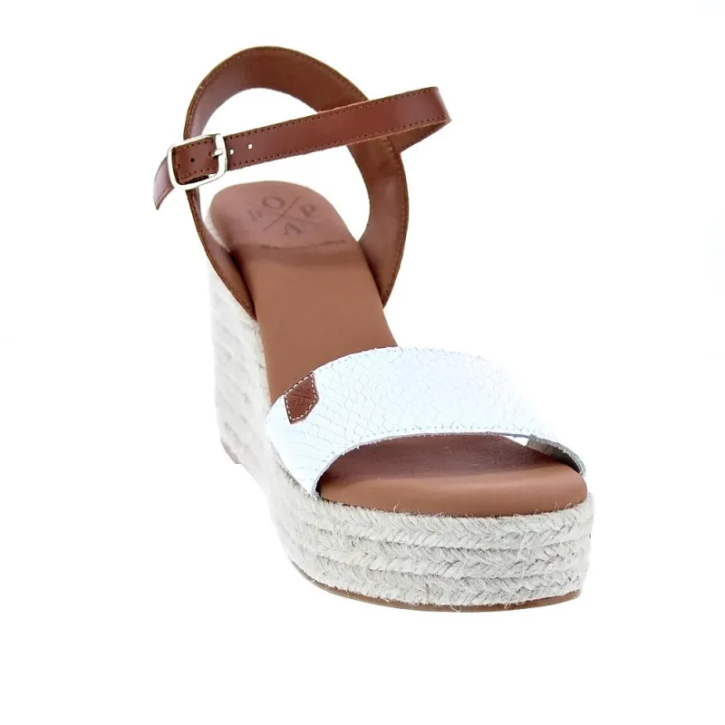 Popa Sandalias Mujer Bandon Snake Blanco