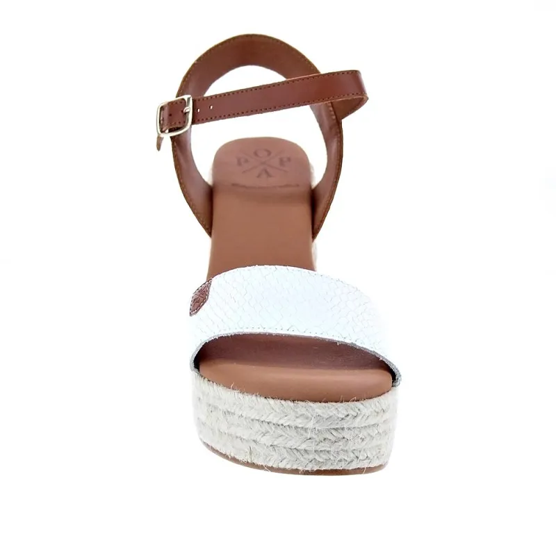 Popa Sandalias Mujer Bandon Snake Blanco