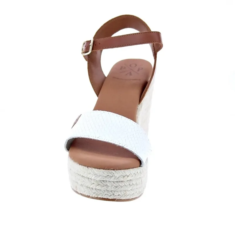 Popa Sandalias Mujer Bandon Snake Blanco