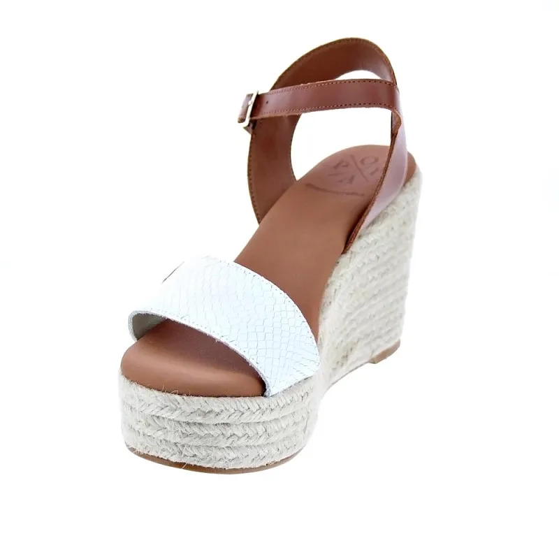 Popa Sandalias Mujer Bandon Snake Blanco