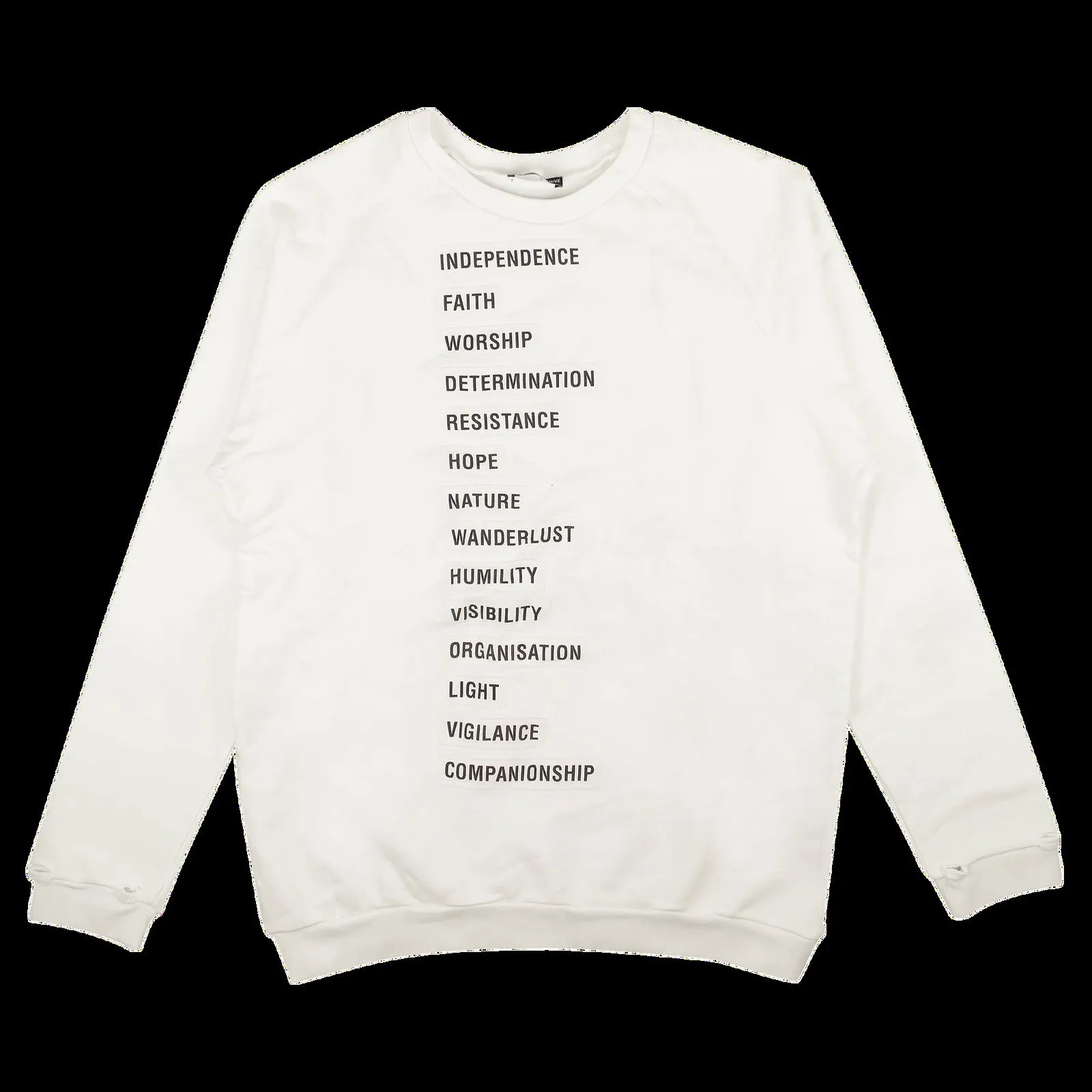 RAF SIMONS Crewneck Writing Sweatshirt