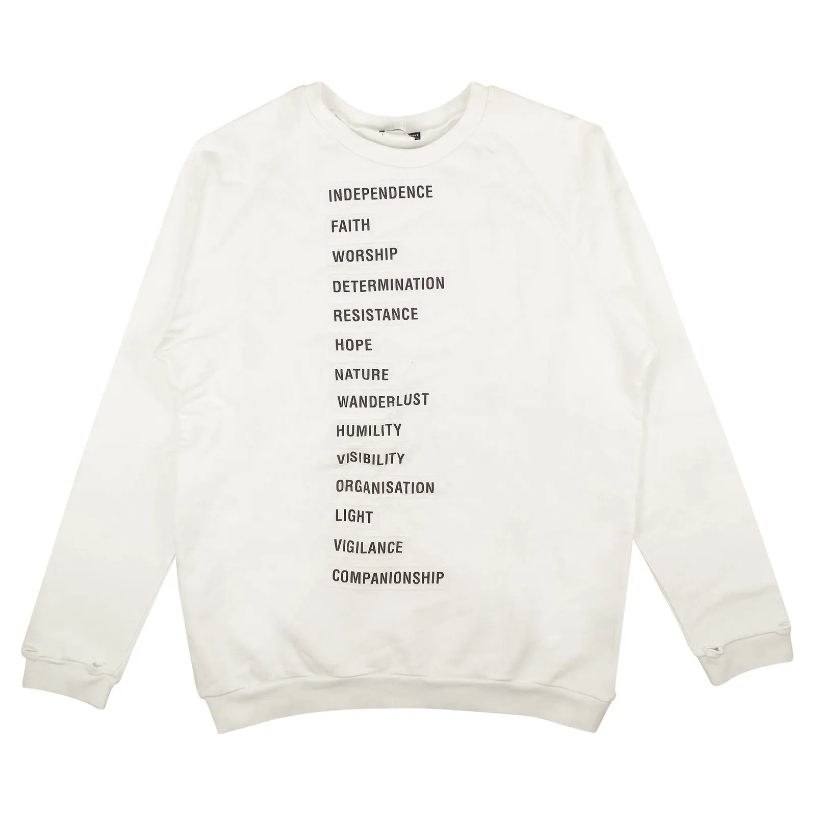 RAF SIMONS Crewneck Writing Sweatshirt