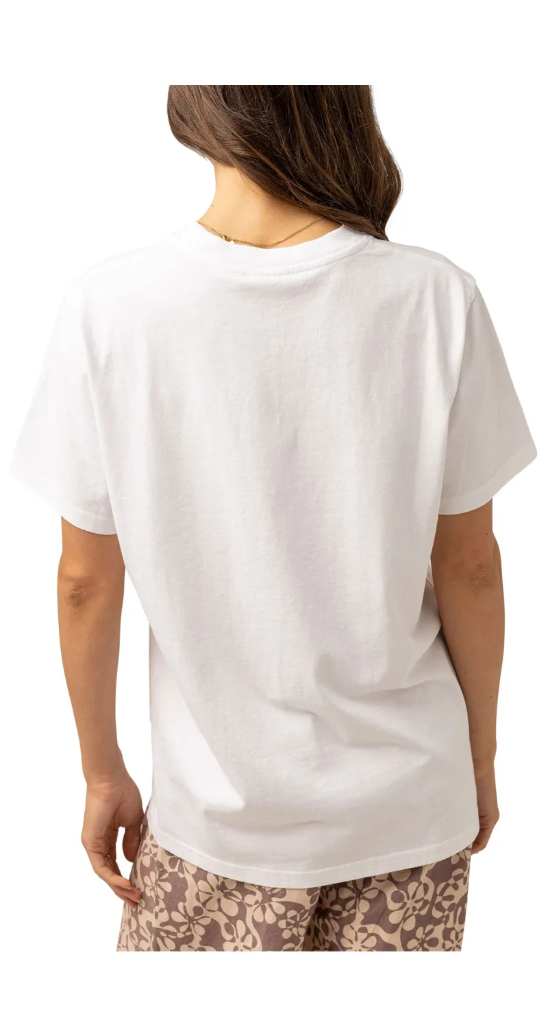 RHYTHM Drifted Boyfriend Tee Wht