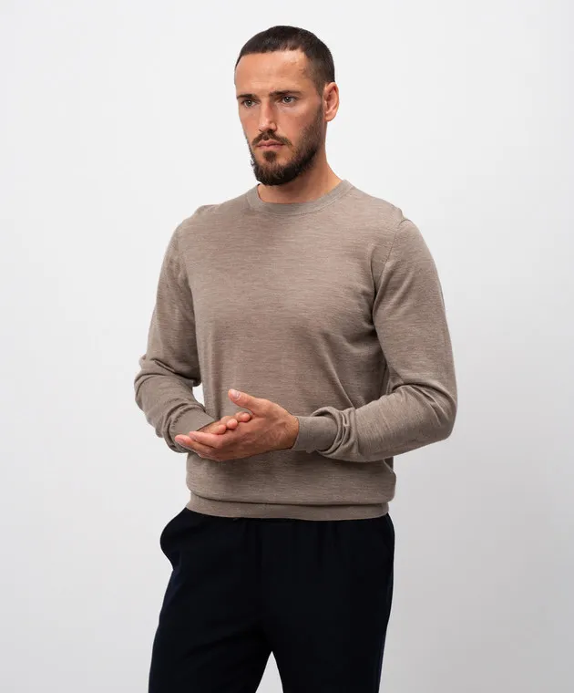 Sease Beige cashmere and silk jumper