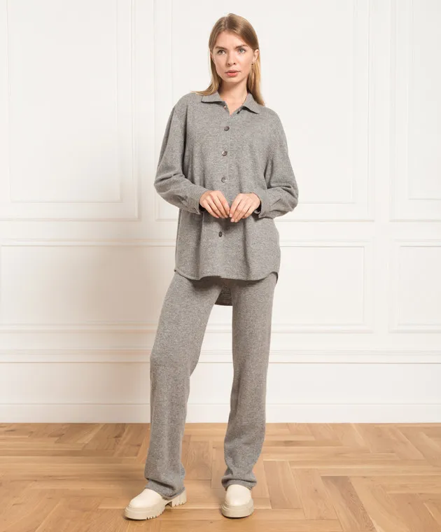 Simonetta Ravizza Betulla gray cashmere cardigan