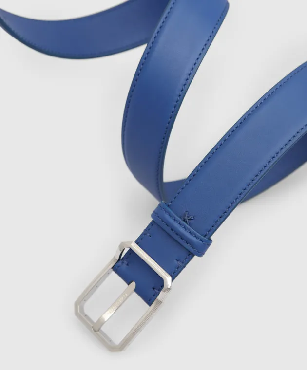 Stefano Ricci Children's blue handmade leather belt