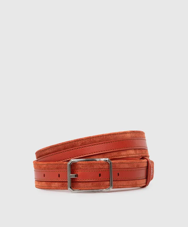 Stefano Ricci Children's orange suede belt